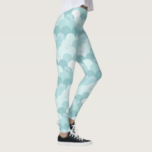 Blaue Meerjungwaage Leggings