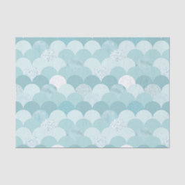 Blaue Meerjungwaage Seidenpapier