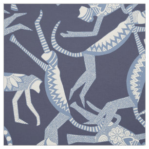 Blaue Meerkatze Stoff