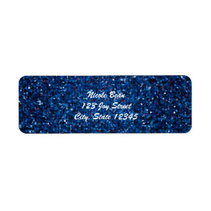 Blaue & Mehrfarbige Mosaik-Kühle-Adressetiketten