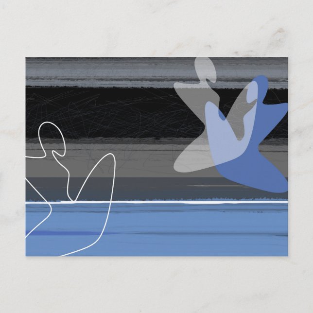 Blaue Menschen Postkarte (Vorderseite)