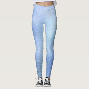 Blaue Mermaid-Scanner-Leggings Leggings