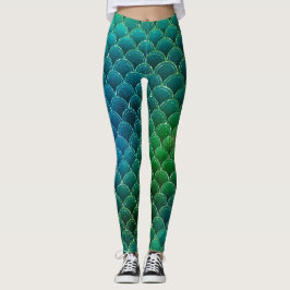 Blaue Mermone Leggings