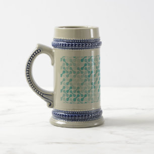 Blaue Metaball-Muster Bierglas