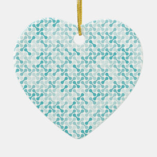 Blaue Metaball-Muster Keramik Ornament