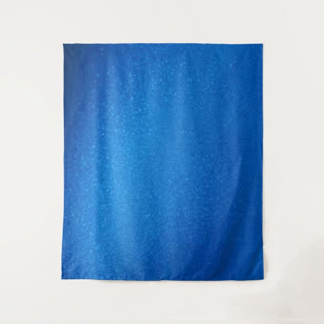 blaue Metalle Wandteppich (Vorderseite)