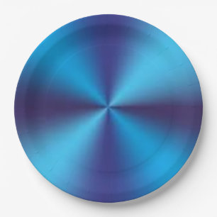 Blaue Metallic Textur Pappteller