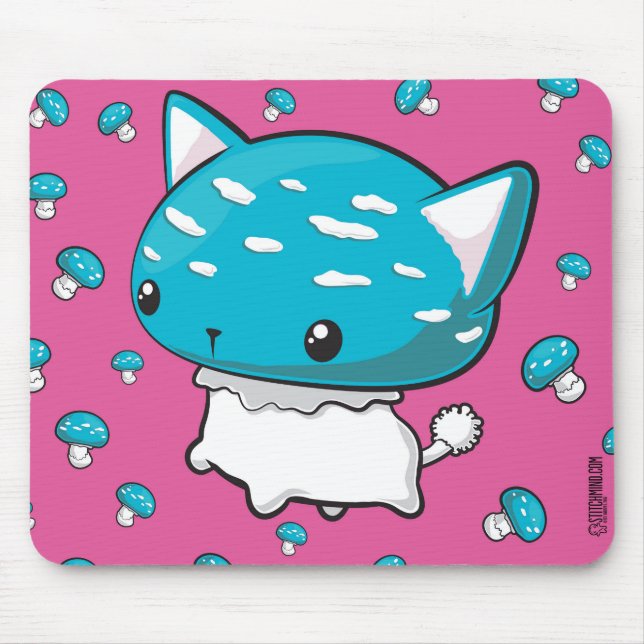 Blaue Mewshroom Mousepad (Vorne)