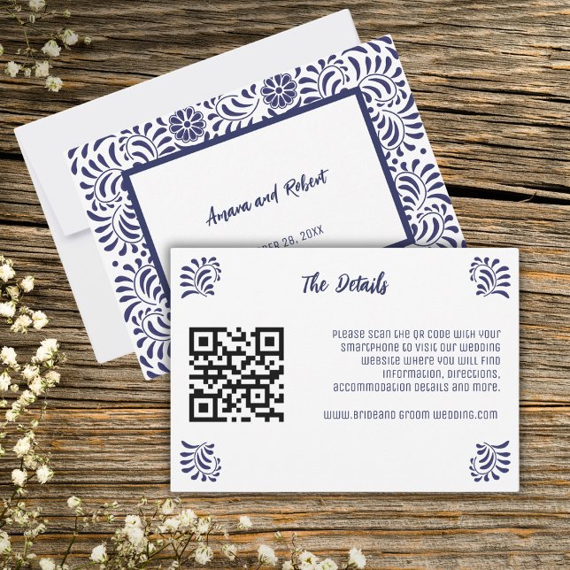 BLAUE MEXIKAN TALAVERA ENCLOUSURE CARD (Von Creator hochgeladen)