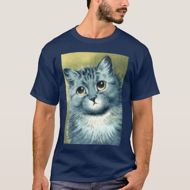 blaue Miezekatze T-Shirt (Vorderseite)