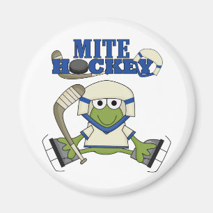 Blaue Milben-Hockeyt-shirts und -geschenke Magnet