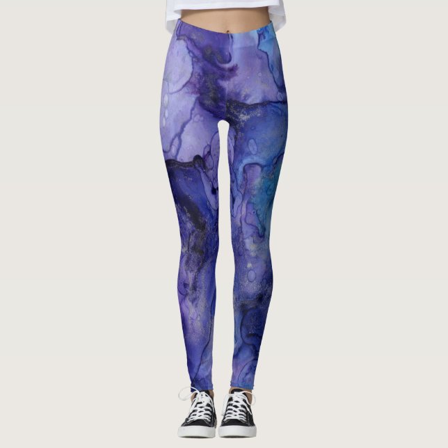 Blaue Milchstraße Leggings (Vorderseite)