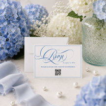 Blaue Minimal Luxus Kalligrafie Hochzeit