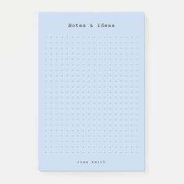 Blaue minimalistische und personalisierte retro Äs Post-it Klebezettel