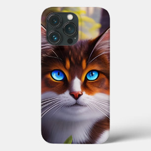 Blaue Mit Augen Katze im Wald Case-Mate iPhone Hülle