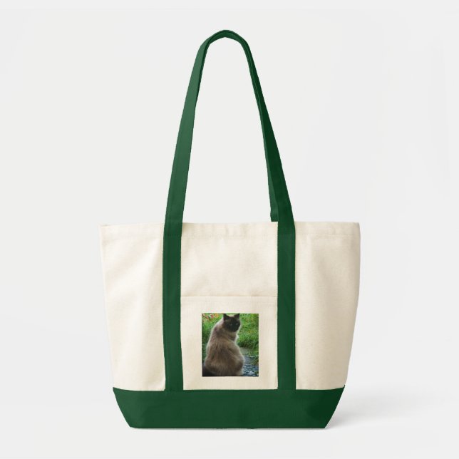 Blaue mit Augen Kitty-Katzen-Tasche Tragetasche (Vorne)
