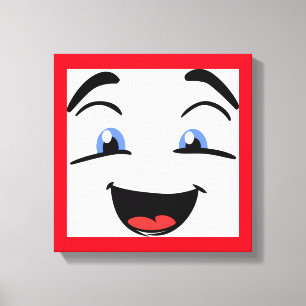 BLAUE MIT AUGEN LEINWANDDRUCK