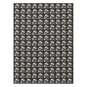blaue mit Augen Möpsen schwarz Tischdecke