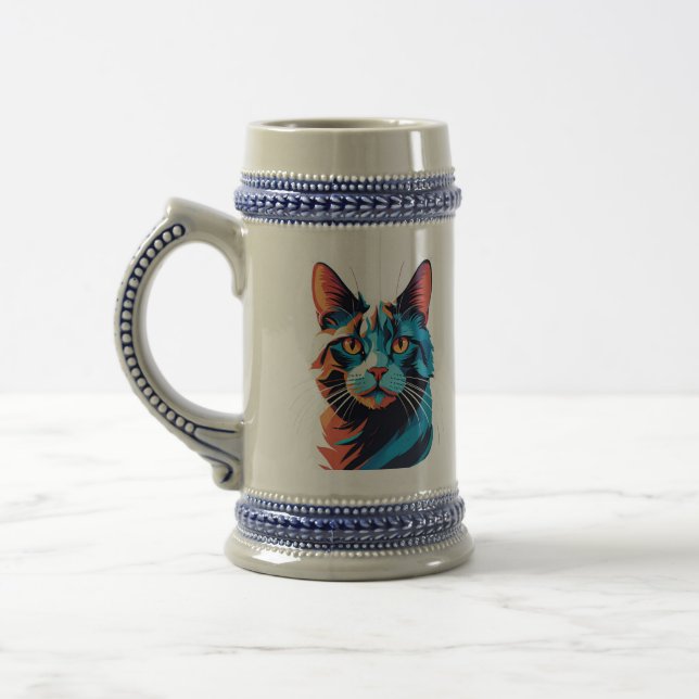 Blaue Mit Augen Purrfektion Tasse (Links)