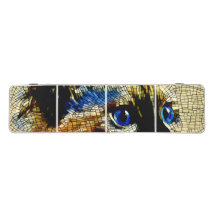 Blaue Mit Augen siamesische Katze Mosaikfliesen