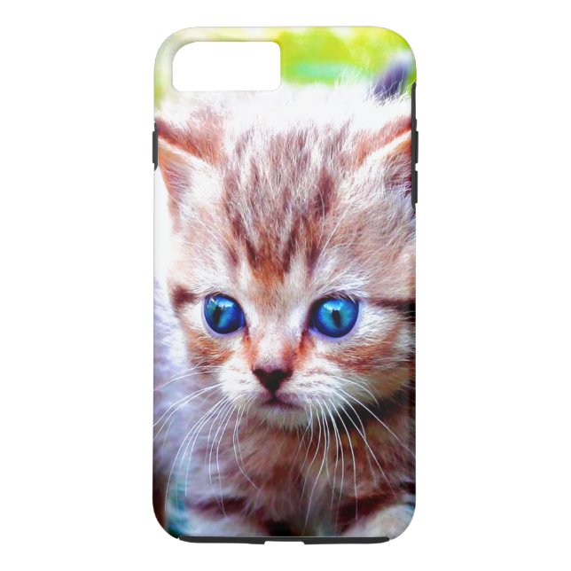 Blaue Mit Augen Strickkatzenkatze Case-Mate iPhone Hülle (Rückseite)