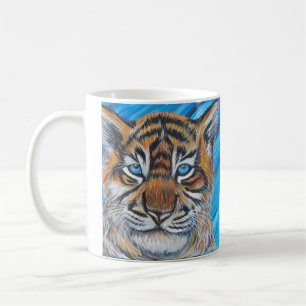 Blaue Mit Augen Tiger-Malerei Tasse