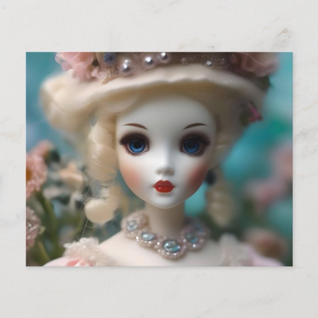 Blaue Mit Augen Vintage Puppe Flyer (Vorne)