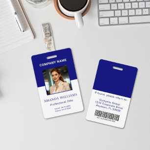 Blaue Mitarbeiter-Foto-ID Firmen-Sicherheitsauswei Ausweis