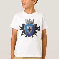 Blaue Mittelalterliche Löwe Heraldry Boy's Ringer