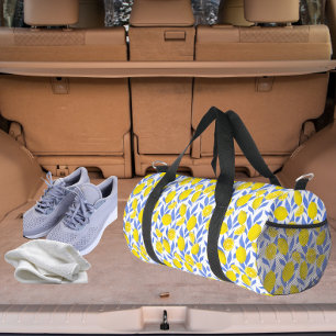 Blaue Mittelmeer-Zitronen Duffle Bag
