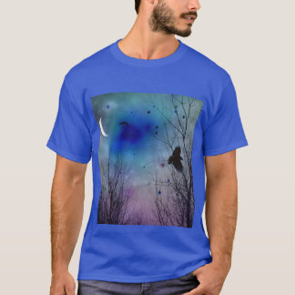 Blaue Mitternachtskrähe T-Shirt