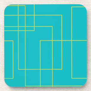Blaue moderne, einfache, minimale urbane Grafikart Getränkeuntersetzer