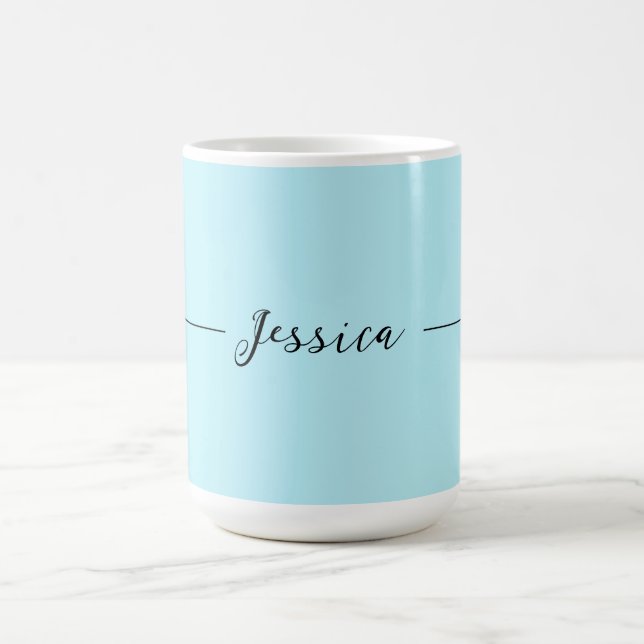 Blaue moderne elegante einfache professionelle Nam Kaffeetasse (Mittel)