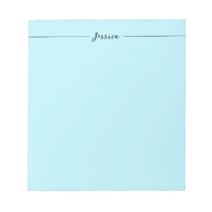 Blaue moderne elegante einfache professionelle Nam Notizblock