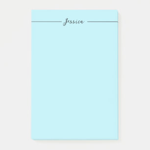 Blaue moderne elegante einfache professionelle Nam Post-it Klebezettel