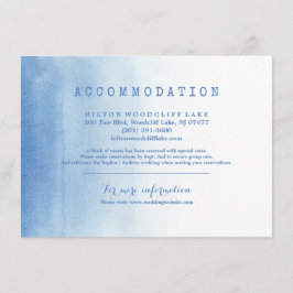 Blaue, moderne Hochzeitsunterkunft am Strand Begleitkarte