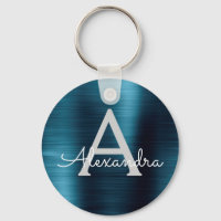 Blaue, moderne Imitat Monogramm aus rostfreiem Sta