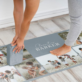 Blaue, moderne, minimale, elegante Collage mit meh Yogamatte