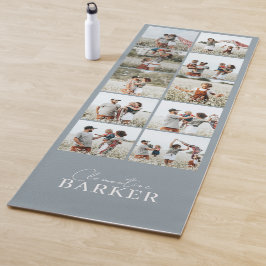 Blaue, moderne, minimale, elegante Collage mit meh Yogamatte