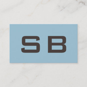 Blaue moderne Monogramm-Standard-Geschäftskarte Visitenkarte