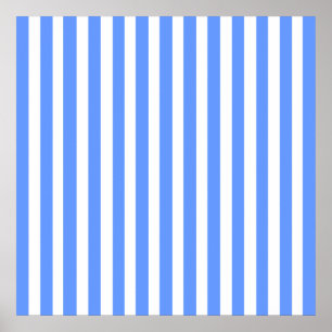 Blaue, moderne Streifen Poster