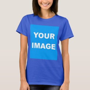 Blaue Moderne vergrößern Ihre Bilder individuell T-Shirt