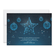 Blaue moderne Weihnachtsstern Unternehmenslogo Ges
