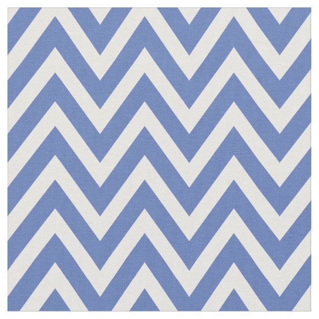 Blaue, moderne Zickzack Streifen Stoff (Nahaufnahme)