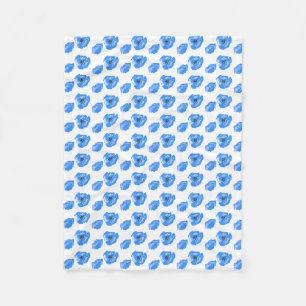Blaue Mohnblume Blume Sommernaturmuster Fleecedecke