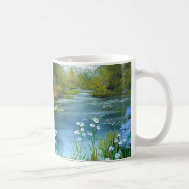 Blaue Mohnblumen-Tasse Tasse (Rechts)