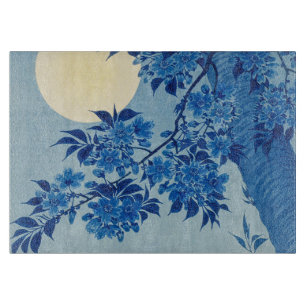 Blaue mondbeschienene Baum: Japanische Kirschblüte Schneidebrett