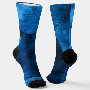 Blaue Mondkreise Socken