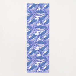Blaue Monochromatische Humpbackwale Yogamatte