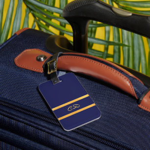Blaue Monogramm Gepäckanhänger